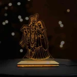 Radha Krishna Engraving Led Table Top