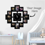 couple wooden photo wall