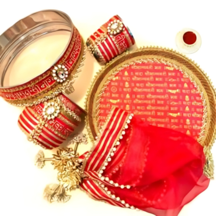 Karwachauth Thali Set With Printed Mantra